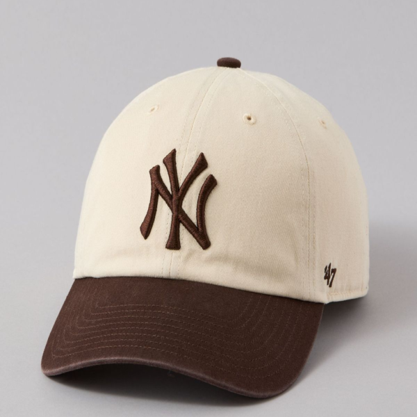 TheFifteen Dual-Tone Classic Baseball Cap – Cream & Brown
